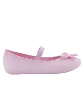 CROCS Girls' Brooklyn Bow Flat K In Pink Size J2